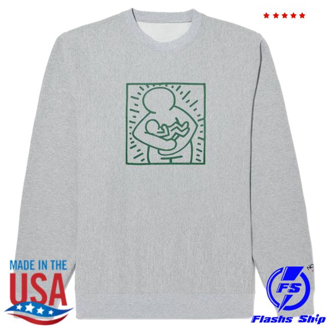 Official Noah Merch Store Noah X Keith Haring Hood Heather Grey Noah Clothing Shop Apparel