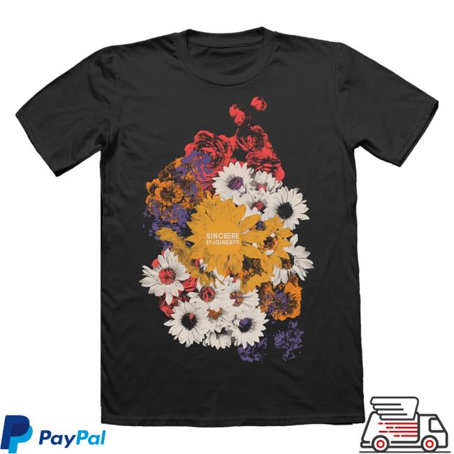 Official Hopeless Records Merch Sincere Engineer Flower Power Black Tshirt Hopelessrecords