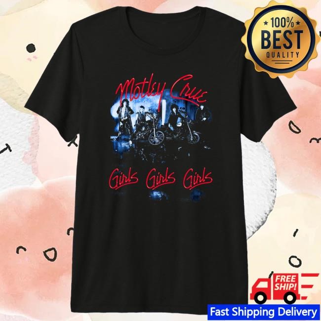 Mötley Crüe - Girls Girls Tracklist Ladies Shirt Motley Crue Official Mötley Crüe - Girls Girls Tracklist Ladies Tees Motley Crue Official