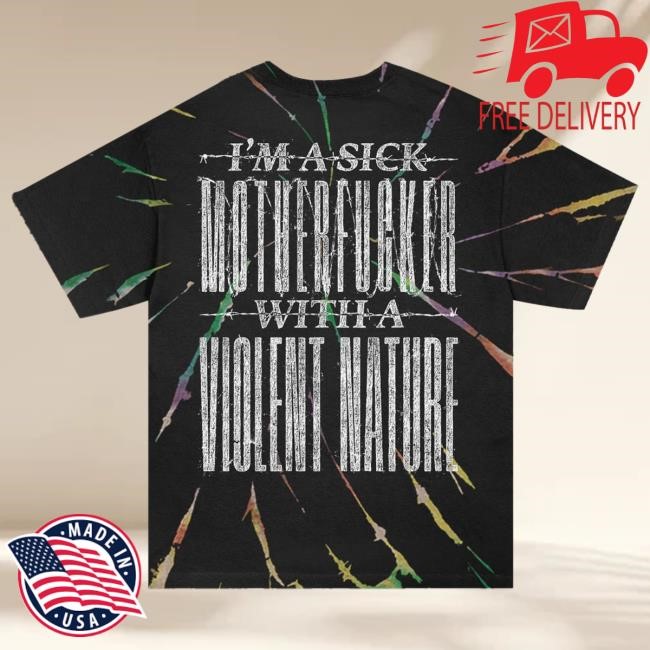 Official I Prevail Merch Violent Nature Shirt (Black/Tie-Dye)