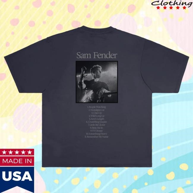 Official Sam Fender Tracklist Navy Shirts