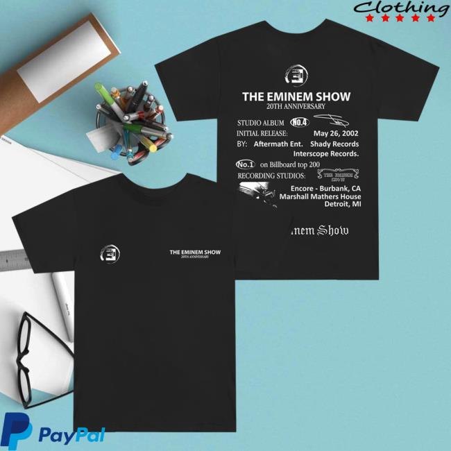 Official Eminem Merch Store Slim Shady Eminem The Eminem Show 20Th Anniversary Shirt New Eminem Apparel Clothing Shop SlimShady