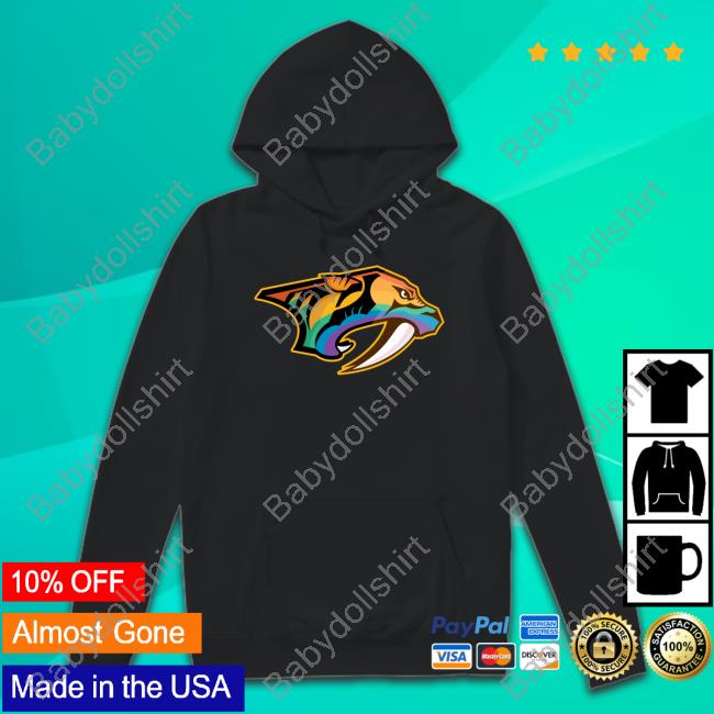 Progress Pride Flag Nashville Predators Logo New T-Shirt