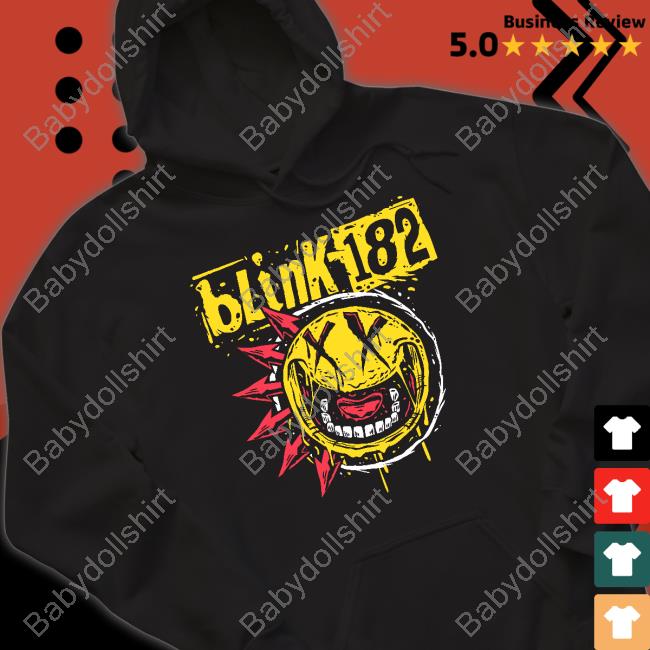 Official Blink 182 Tour Punk Smiley Shirt