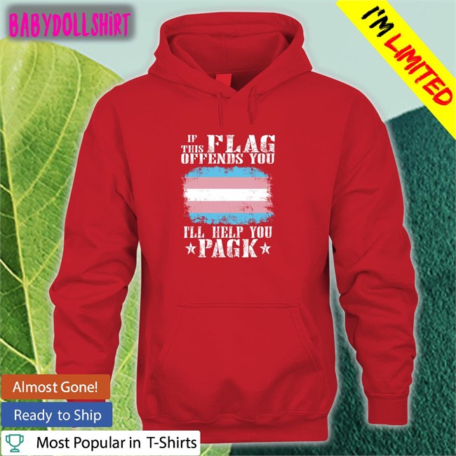 Trans If This Flag Offends You I'll Help You Pagk Long Sleeve Tee Vampire Catboy