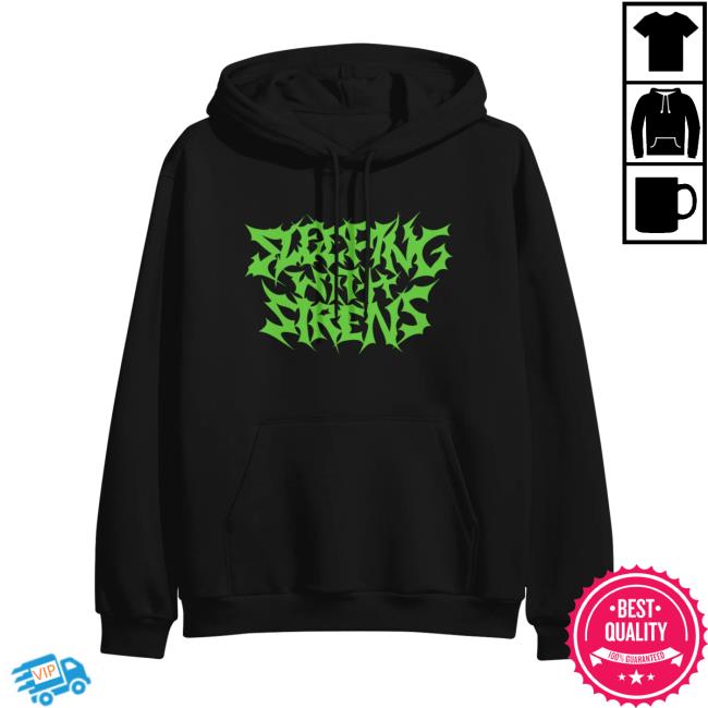 Official Sirens Merch Metal Logo Black Hoodies