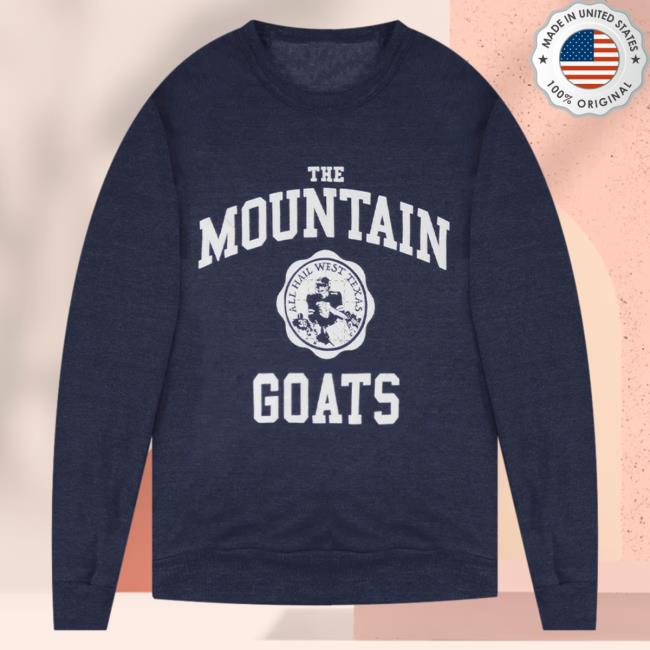 Official Hello Merch The Mountain Goats West Texas Eco Navy Sweatshirt HelloMerch TheMountainGoats