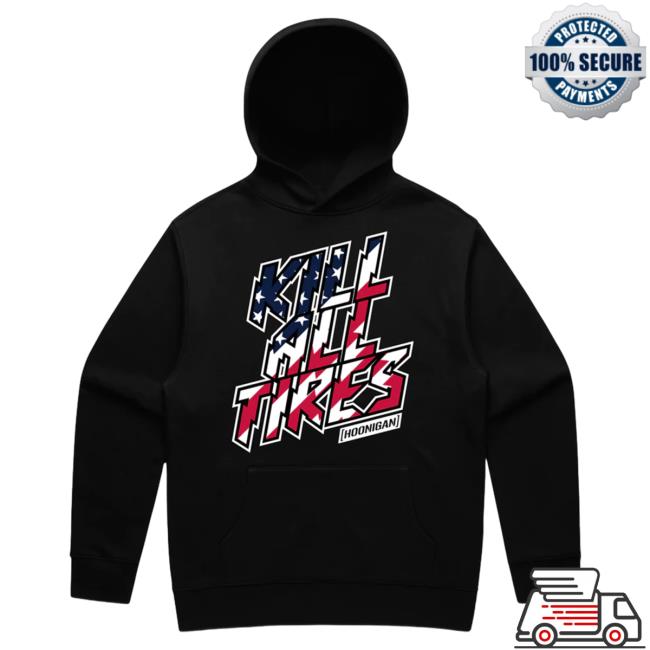 Official Hoonigan Merch Store Shop Kill All Tires Stars & Stripes Crewneck Hoonigan Apparel Clothing