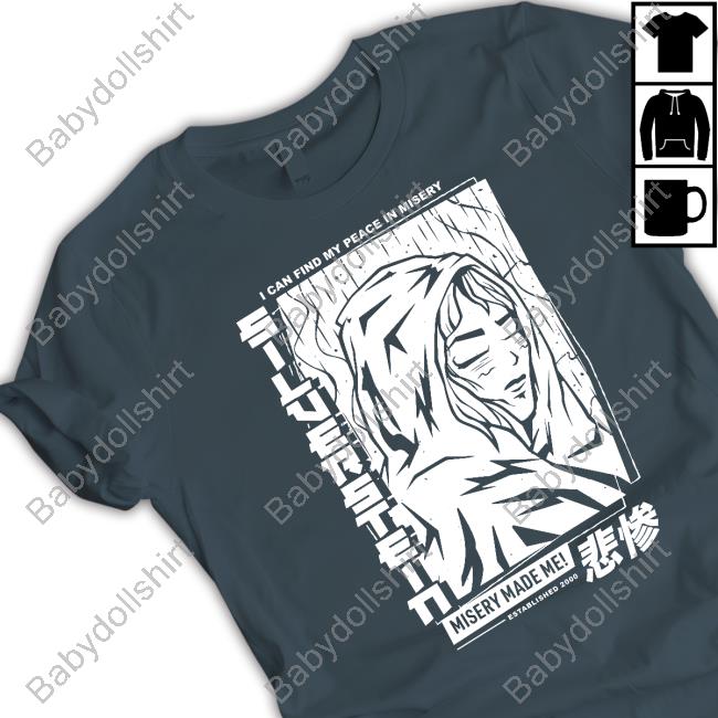 Silverstein Shop I Can Find My Peace In Misery Misery Made Me Anime Shirt