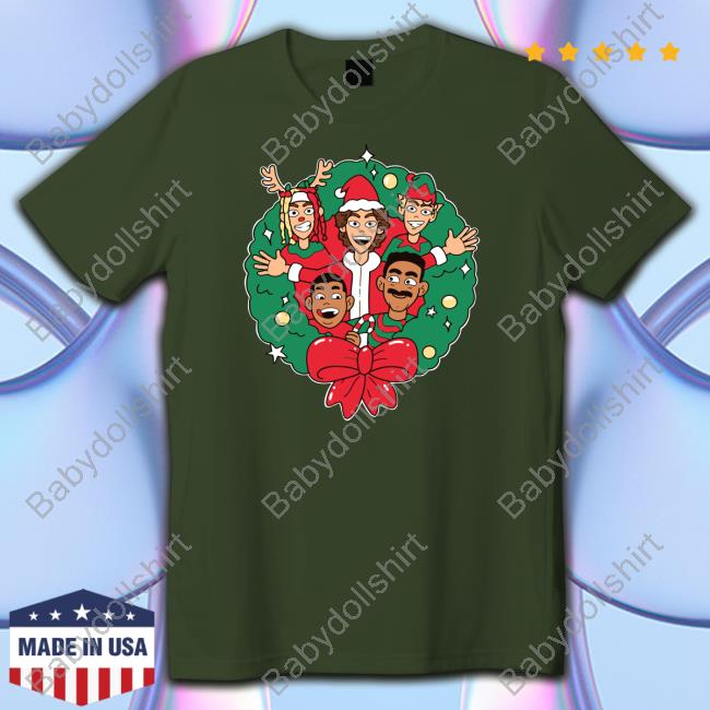 Wreath Christmas Hooded Sweatshirt Baylen Levine Merch Wreath Christmas Sweatshirt Long Sleeve T Shirt