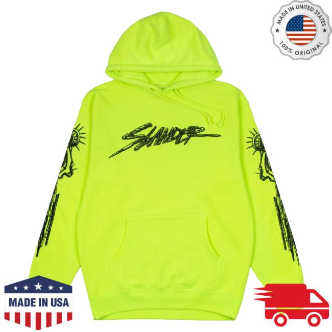 Official Slander Merch Store Neon Green Mechanical Hooded Sweatshirt
