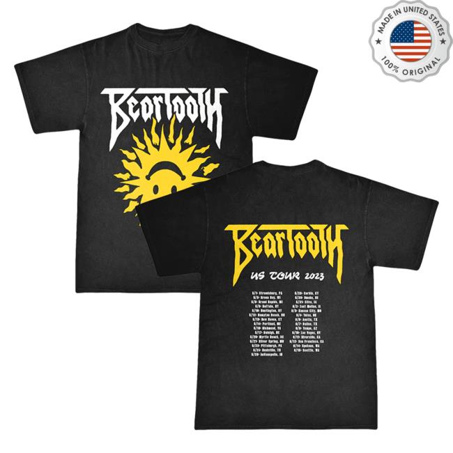 Official Beartooth Band Clothing Beartooth Clothing Beartooth Summer 2023 Tour Tee Shirt Beartoothband