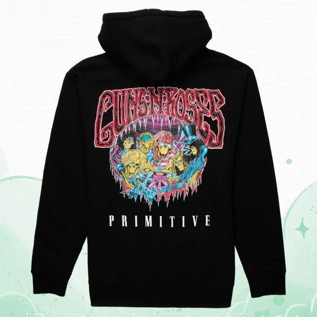 Official Tillys Merch Store Shop Primitive X Guns N' Roses Bones Mens Zip-Up Crew neck Tillys Apparel Clothing