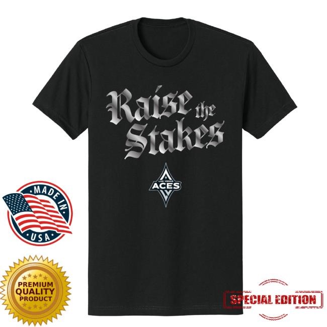 Las Vegas Aces Raise The Stakes 2025 Playoffs Black T Shirt