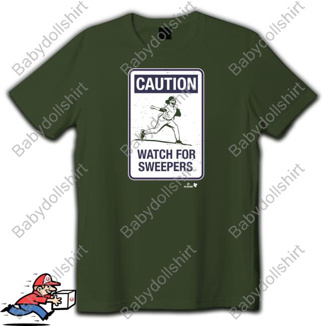 Official Breakingt Justin Lawrence Caution Watch For Sweepers Tee