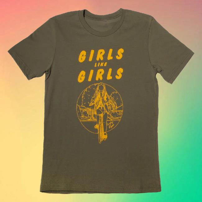 Official Hayley Kiyoko Merch Store Glg Girls Like Girls (100 Million Views) T-Shirts Military Green HayleyKiyoko