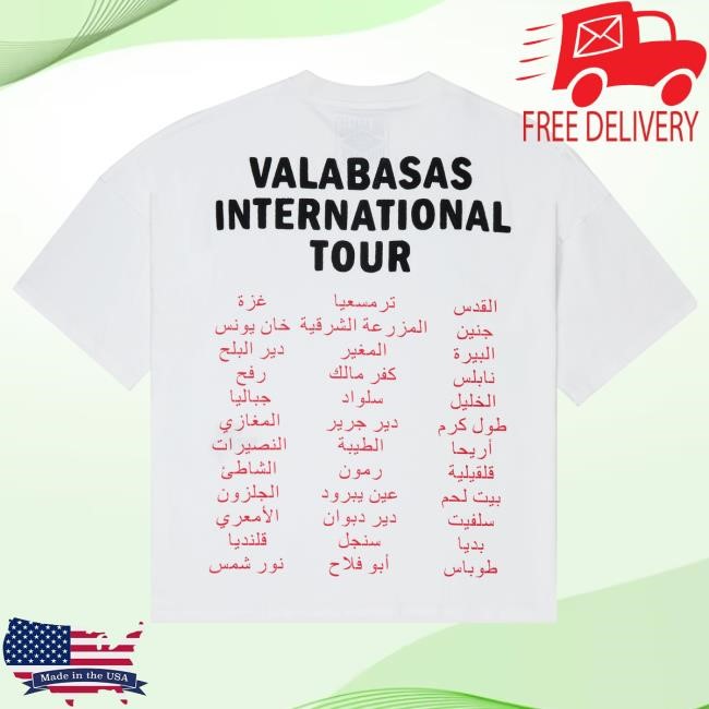 Official Valabasas Shop Merch "Journey" White/Red Oversized Shirt 2024