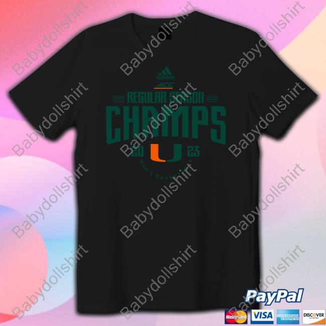Official allCanes ACC Regular Season Champions 2023 T-Shirt