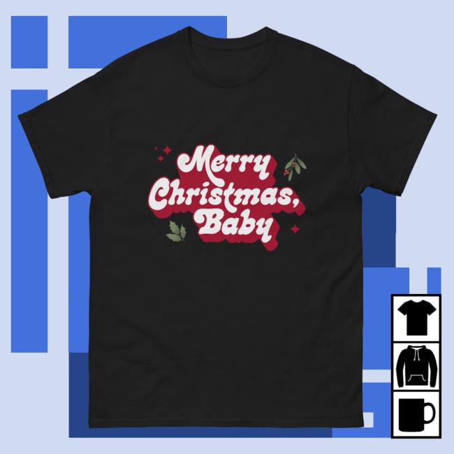 Warner Chappell Lyrics Tees Merry Christmas, Baby Lyric Tee Shirt