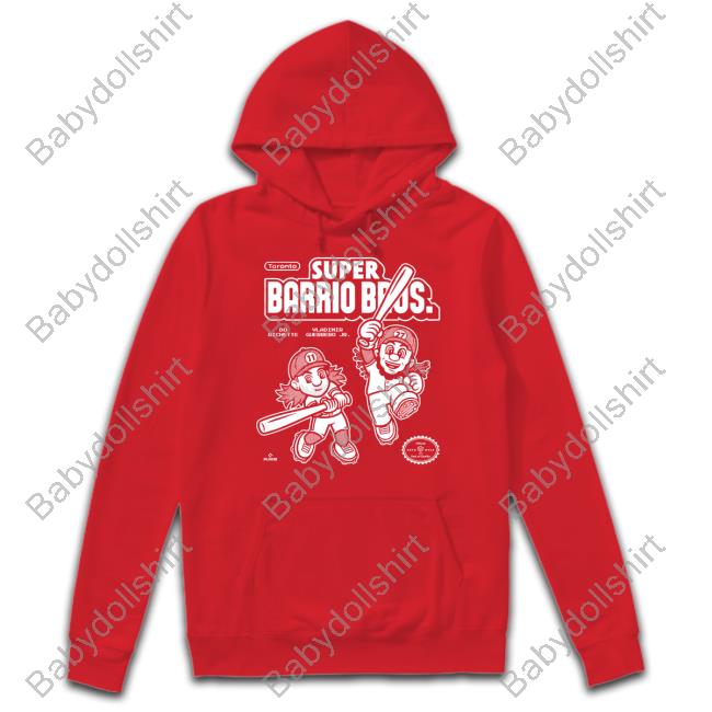 Rotowear Merch Toronto Blue Jays Super Barrio Bros Bo Bichette Vladimir Guerrero Jr Tee Daulton Varsho