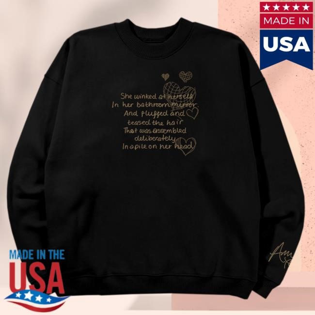 Amy Winehouse Official Merch Shop | Amy Winehouse Black Poem Pullover Sweatshirt