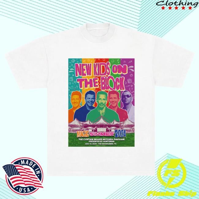 Official Shop NKOTB The Woodlands Event Top Shirt New Kids On The Block Merch