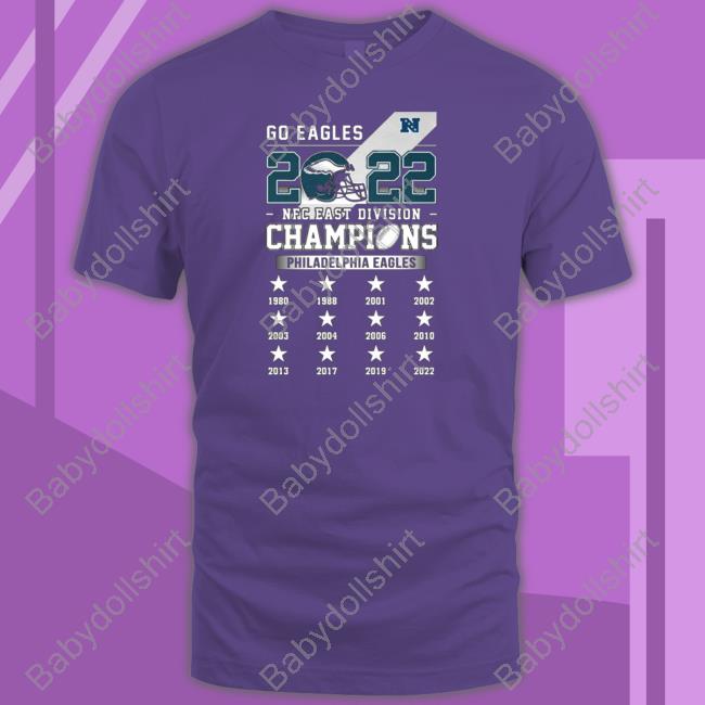Official Go Eagles 2022 NFC East Division Champions Long Sleeve T Shirt
