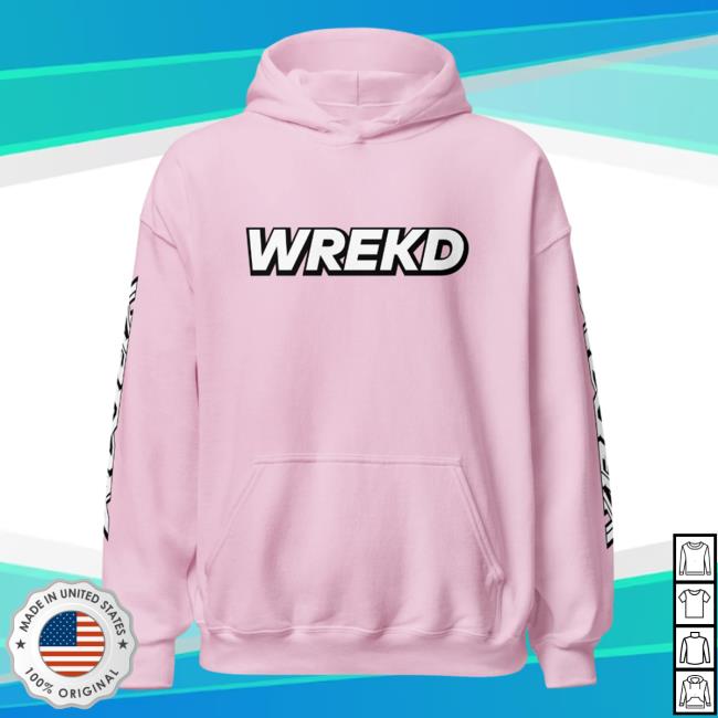 Official Wrekd X Vroom Unisex Pullover Sweatshirt Light Pink