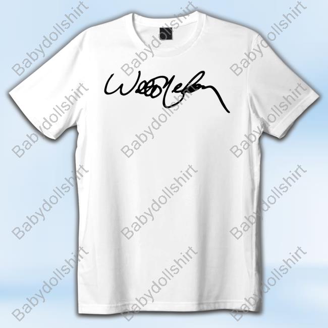 Nelson Merch Willie Nelson Signature White Tee Shirt Willienelson