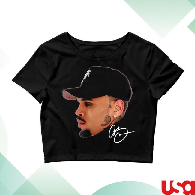 Chris Brown Big Head Crop Top Shirt