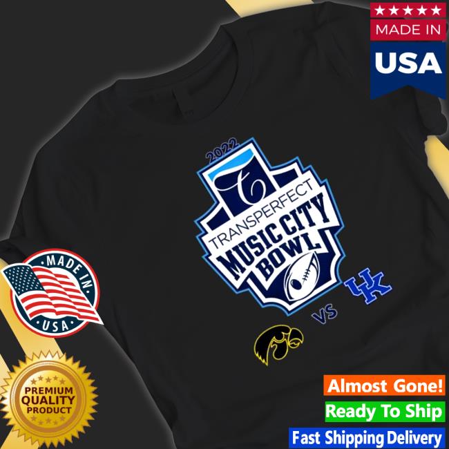 Iowa Hawkeyes Vs Kentucky Wildcats 2022 Transperfect Music City Bowl T-Shirt