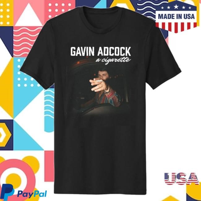 Official Gavin Adcock A Cigarette Black Photo Shirts