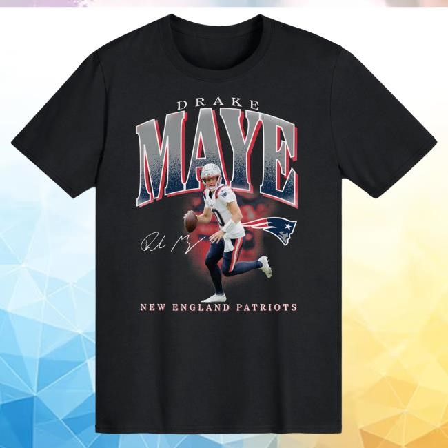 Fanatics Drake Maye NFL Football NFL Super Bowl LX Hype Shirt Official Fanatics Drake Maye New England Patriots Player Hype Shirt
