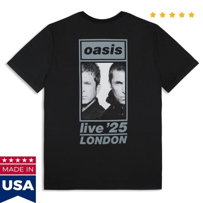 Official Oasis Live '25 London Event 3rd August Tees Black