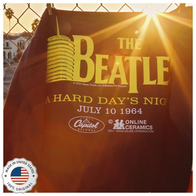 Vintage Cinematic A Hard Day's Night The Beatles Hoodie Print