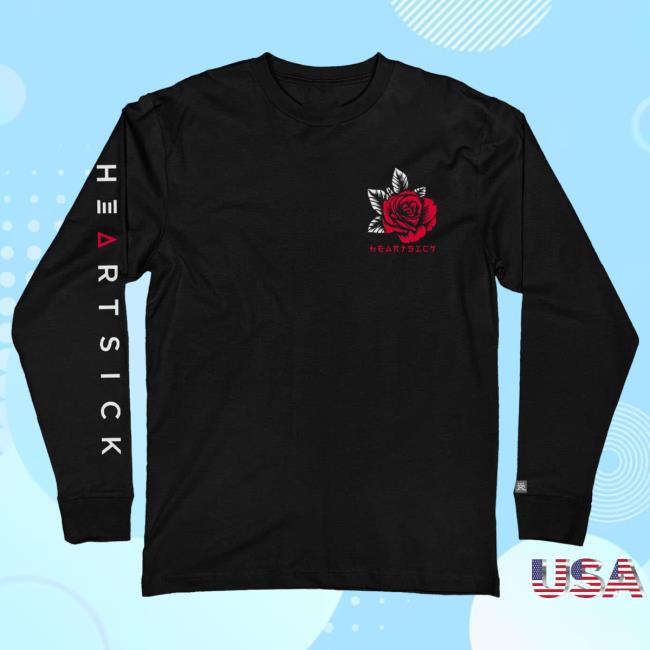 Official Puck Hcky Merch Store Shop Heartsick 'The Snake And The Rose' New Long Sleeve Tee