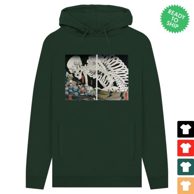 Kuniyoshi Skeleton Spectre Unisex New Shirt, White British Museum Store Shop Official Store Shop