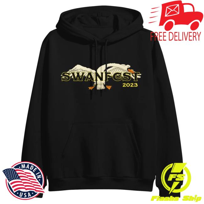 Official Dance Gavin Dance Merch Swanfest Event 2023 Black Popover Sweatshirt